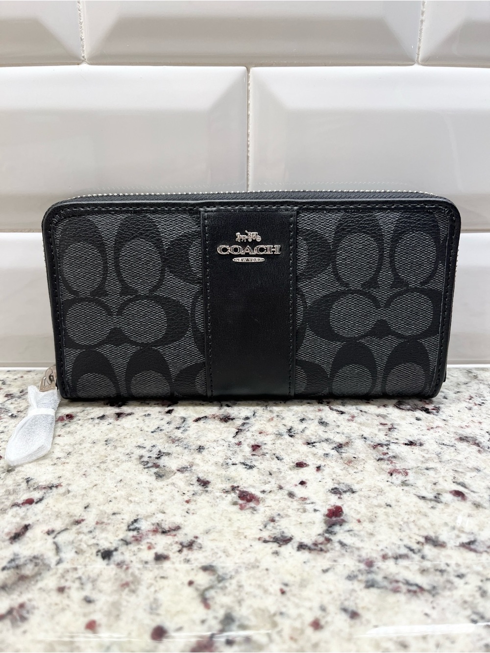 Coach Signature Accordion Zip Wallet NWT